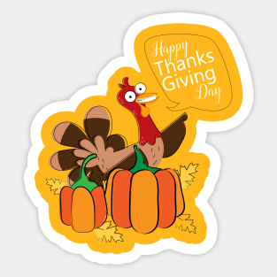 Happy Turkey Sticker